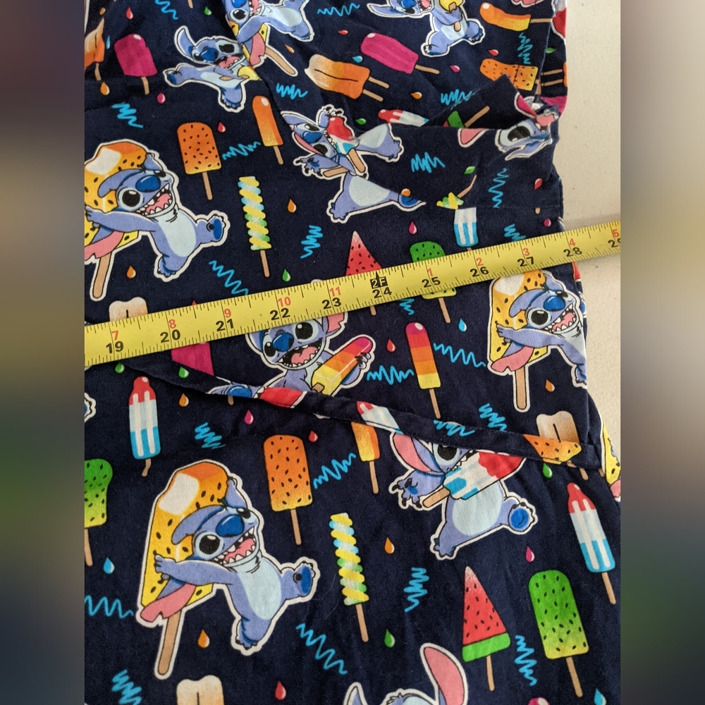 Disney Lilo Stitch Scrub Top Medical Office Uniform Patriotic Costume Cute - Picture 9 of 9